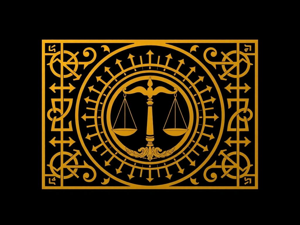 Symbolic illustration of balance and terms